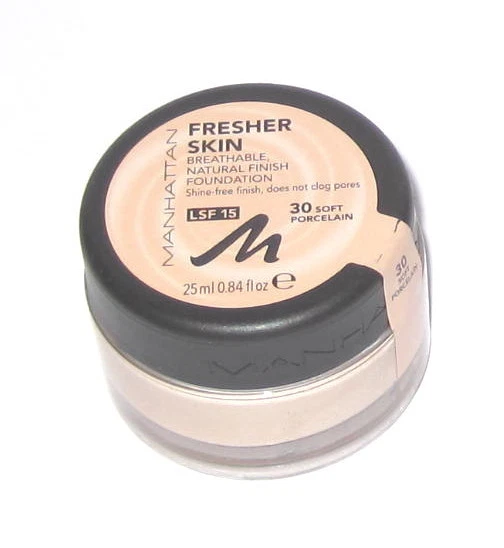 MANHATTAN ***Fresher Skin*** Natural Finish Foundation, 30 Soft Porcelain, NEU !