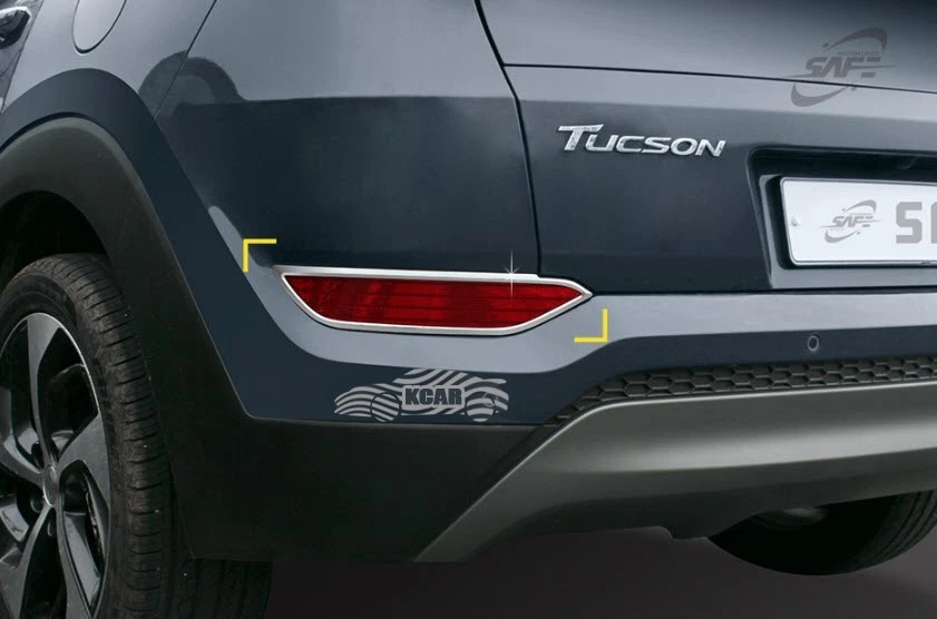 Rear Fog Lamp Molding Front Reflex Lenz Cover Silver for Hyundai Tucson 2016~18 - Image 4 of 4