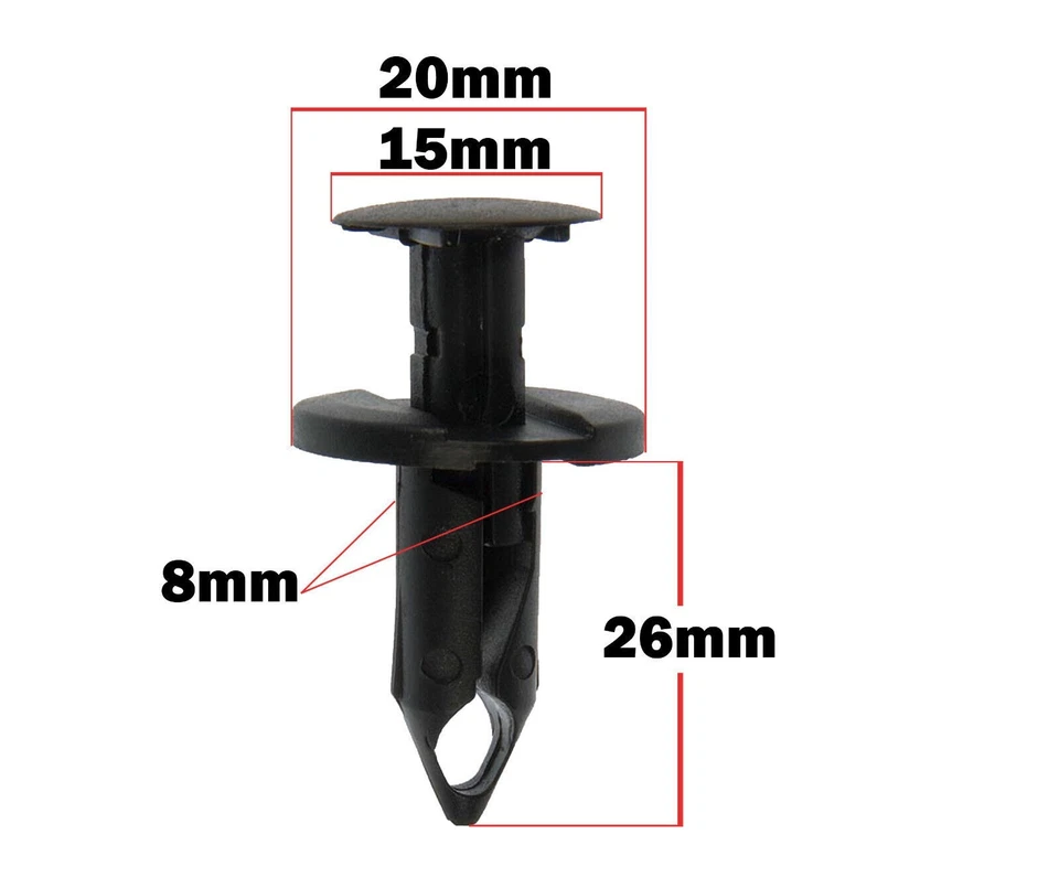 Para-choque para motor forro escudo respingo prendedor rebite empurrar clipe plástico para GM - Imagem 3 de 4