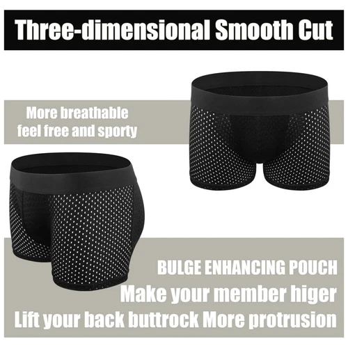 Mens Padded Underwear Buttock Butt Lifter Body Shaper Hip Enhancer Boxer Briefs - Picture 4 of 22