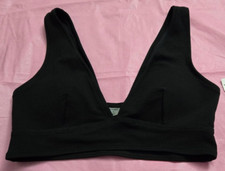 Old Navy Plunge Bikini Swim Top Lightly Padded No Wire Wide Strap Size XL