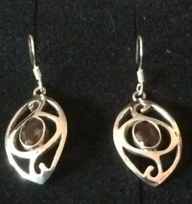 Silberschmuck Rauchquarz Ohrringe NEU 925er Silber Punze - Bild 1 von 4