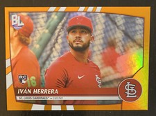 IVAN HERRERA SP RC 2023 Topps BIG LEAGUE ELECTRIC ORANGE FOIL CARDINALS #215
