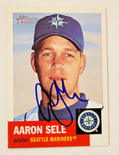AARON SELE Signed 2002 Topps Heritage #11 Seattle Mariners Card Autograph