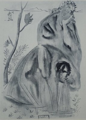 Salvador Dali: Fegefeuer 21, Gravur Original Unterzeichnet, Göttliche Komödie,