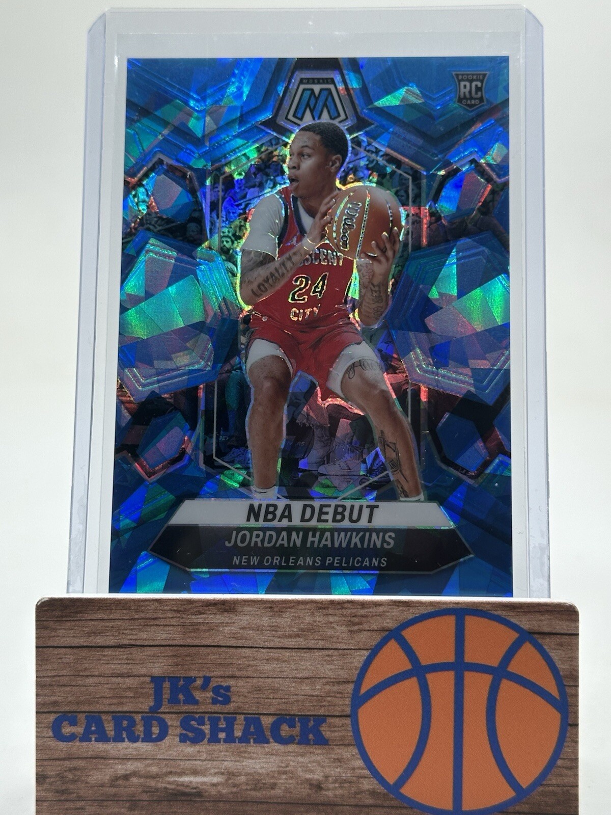 2023-24 Panini Mosaic Jordan Hawkins NBA Debut Ice Mosaic RC /125 #253