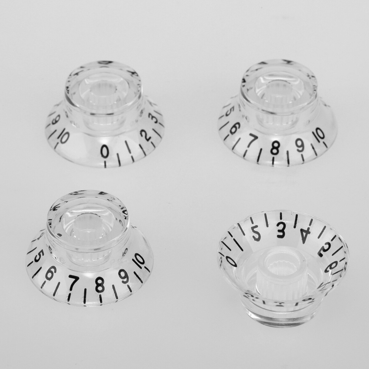 Musiclily 4Pcs Transparent Clear Metric Plastic Bell Speed
