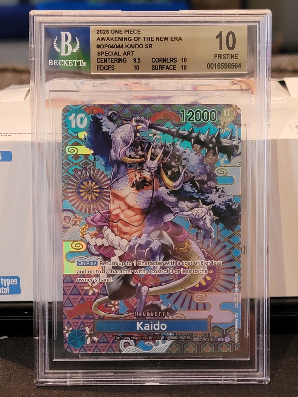 Carta Kaido OP04-044 De One Piece CCG - Rareza SR PAR, Arte Completo, En Japonés