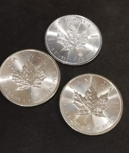3 x 1oz Silver Coins Canadian Maple Leaf Bullion 2015 Free Capsule (3coins)SET 1 - Picture 6 of 11