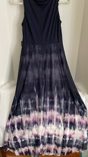 Simply Vera Wang Blue Tie Dye High Low Dress Halter size small NWT
