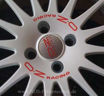 OZ Racing WRC Decal Sticker Rim Decal Set Red 15''