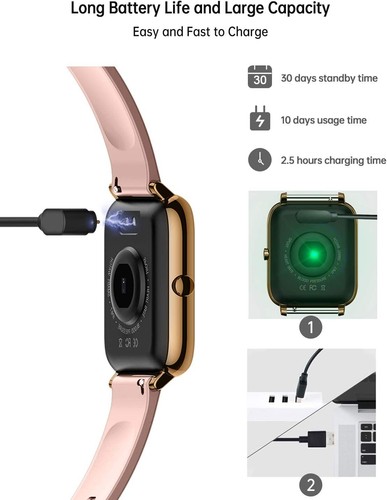 Smartwatch con monitor pressione sanguigna frequenza cardiaca per Samsung Galaxy A14 5G - Foto 30 di 38