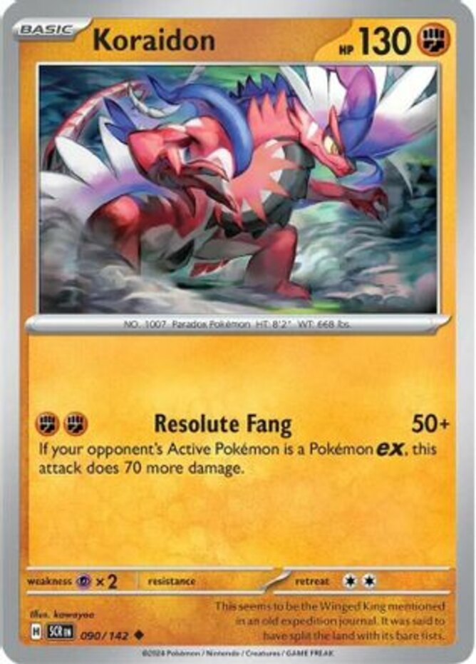 Pokemon Koraidon - 090/142 - Uncommon - Reverse Holo NM-Mint Stellar Crown