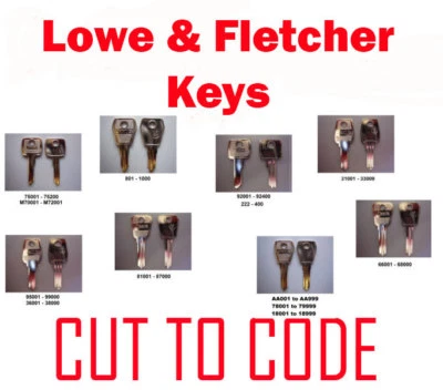 Replacement Lowe & Fletcher Keys Cut to Code - Professional Locksmiths -FREE P&P