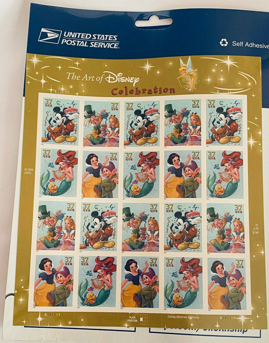 その他 Disney Store Disney Stamp Gallery 2005 ART of DISNEY CELEBRATION Alice Wonderland Snow White 20 USPS