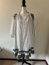 KNOX ROSE Women Plus Size XXL Multicolor V Neck Shift Dress