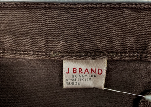J BRAND Brown Jeans Jeggings Women 30 Skinny Leg Style Suede Measure 31 x 29" - Picture 7 of 7