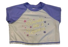 Cat  Jack purple Sparkle like a Unicorn Swimsuit Top rashguard Small 6/6x
