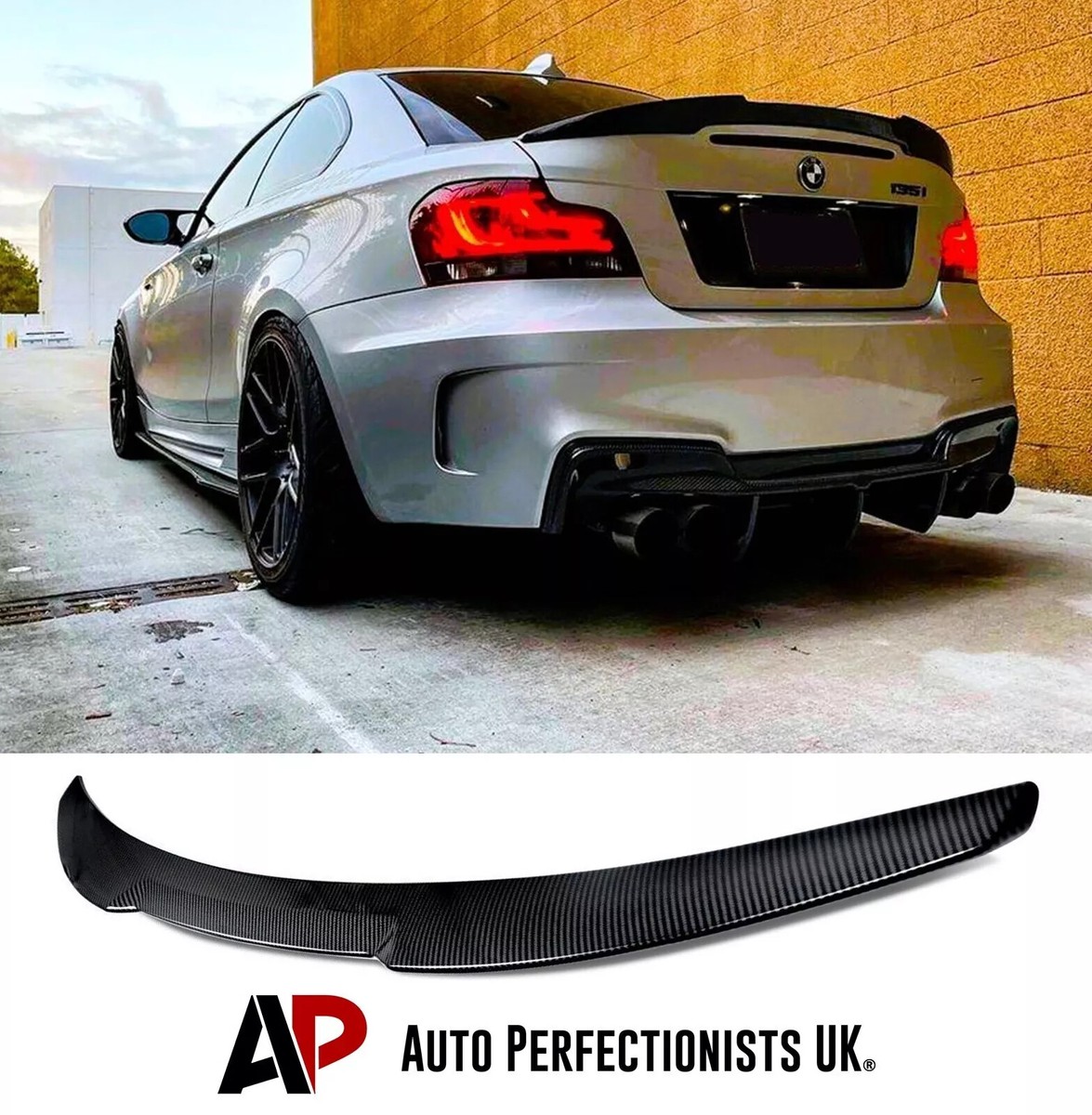 Auto achterspoilers voor BMW 1 Series 1m Coupe E82 120d 135i 2007-2013, kofferdeksel spoiler vleugel staart auto refit staart exterieur trim auto styling accessoires
