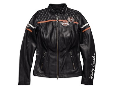 Lederjacken Harley Davidson Motorradjacke Damen Motorradjacke