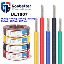 16AWG -30AWG Gauge UL1007 Stranded Hook Up Wire Eco-Friendly Cable 12 Color 300V