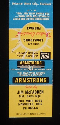 1950s Jim McFadden Sales Mgr. Armstrong Indoor Sunshine Furnace Mansfield OH MB
