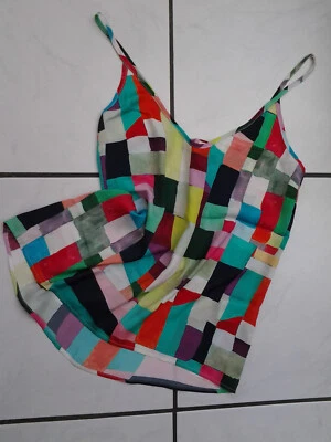 ERIKA CAVALLINI Italy Designer Luxus Blusen Top Jades Farb-Impressionen NP 99 € - Bild 1 von 4