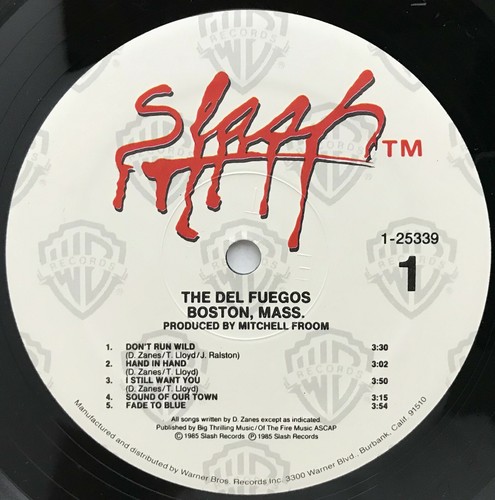 THE DEL FUEGOS "Boston, Mass." LP Original 1985 Slash 25339-1 First Press EX - Picture 3 of 6