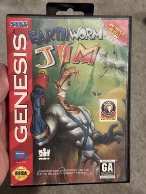 Earthworm Jim Sega Genesis Complete w/ Manual Playmates Platformer