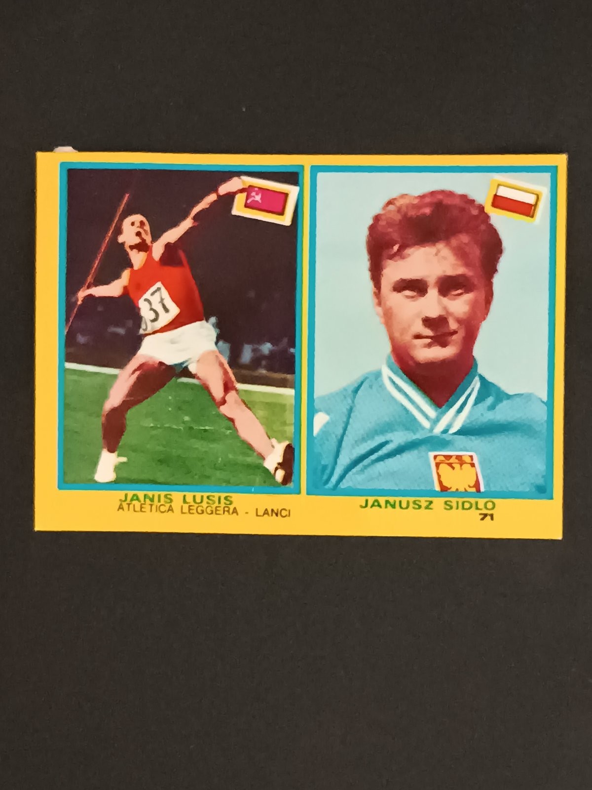 Figurina I Campionissimi Mira 1968 Rec. # 71 Lusis Sidlo Atletica Lanci