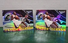 (2) Allen Iverson - 1997-98 Skybox Reebok Chase Embossed Foil Bronze THE ANSWER