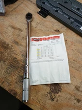 PROTO 6016C 1/2" micrometer click torque wrench 30-150 ft-lb