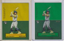 2025 Topps Archives Luisangel Acuna Stand Ups Base + Green #/99 RC #64SU-8 Mets