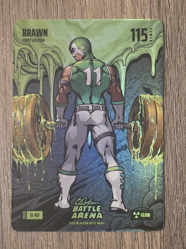 2025 Bo Jackson Battle Arena 1st Edition Brawn Slime Glow Foil SSP AJ Brown Case