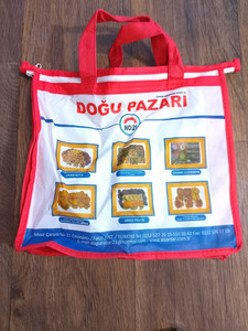 Dogu Pazari bag with zipper 10.5x2x10.5 inches