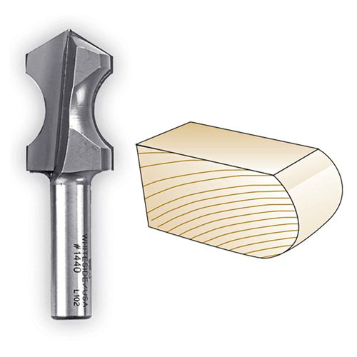 Whiteside Plunge Cut Hand Grip Bit 1/2 in. SH x 7/8 in. BO x 1/4 in. BD 1440