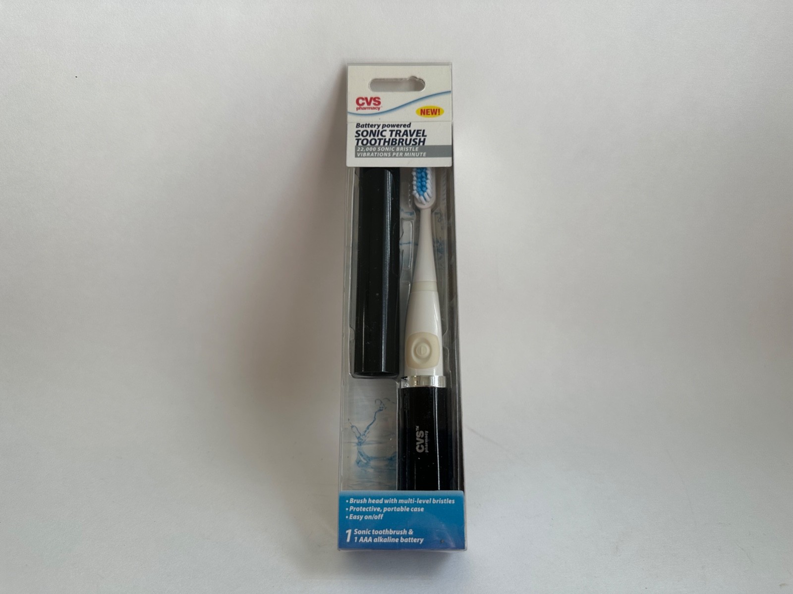 CVS Health Sonic Battery Powered Travel Toothbrush