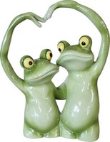 Dekofigur Froschpaar 21 Cm GrüN Dekofigur