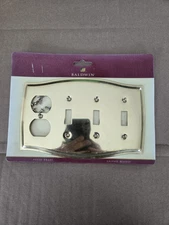 Baldwin Brass Colonial Duplex / Triple Switch Plate in Polished Brass - 4772-030