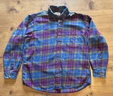 VTG Sears Roebuck And Co Mens Flannel Size XL Brushed Cotton 80s Retro Colors