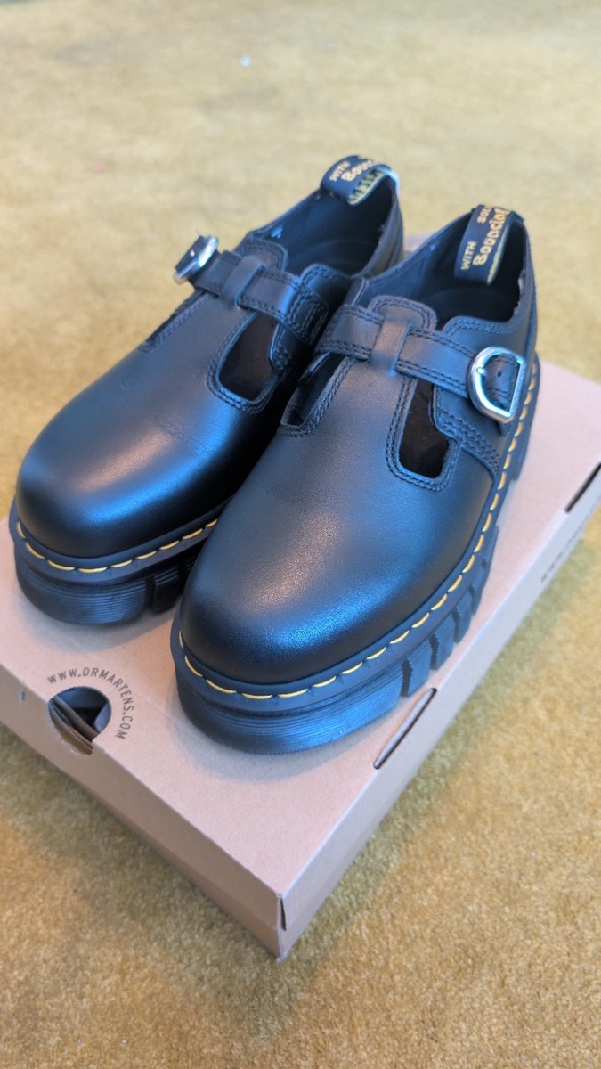 Dr martens Audrick T Bar UK Black Shoes BNWT UK