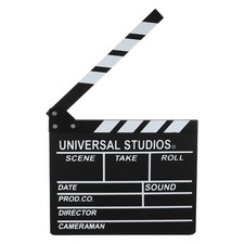 Wooden Movie Film Clapboard 10.63x11.81" Movie Theater Decor, U-Black