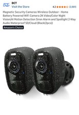 Magnetic Security Cameras Wireless Outdoor - Home Battery Powered WiFi Camera 2K