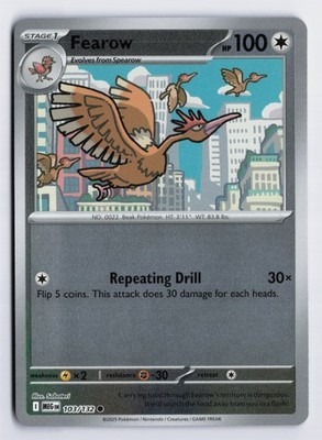 Fearow - MEG #103/132 ME01: Mega Evolution Common Reverse Holofoil NM