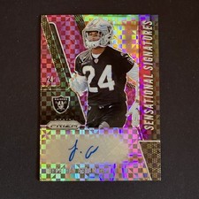 2019 Prizm Sensational Signatures Johnathan Abram #SE-JOA Purple Power Auto /49