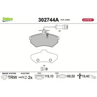 Valeo 302744A Bremsbelagsatz FüR VW Audi 80 B4 Golf Vento 8C2 1H1 1H5 1H2