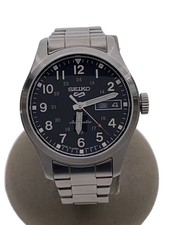 SEIKO 5 Sports/Automatic Winding Wristwatch/Analog/Stainless/BLK/SLV/SS/4R36 13P