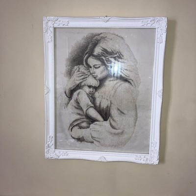 Lanarte - Mutter und Kind Kreuzstich Sammlung - komplett - gerahmt 57 cm x 47 cm