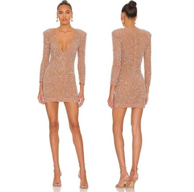 Retrofete Pamela Sequin Embellished Mini Dress XL Party Hoco Statement Classy