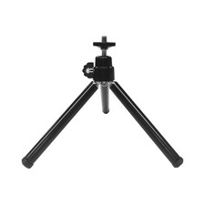 Webcam Tripod Portable Flexible Desktop Support For Travel Black Alloy